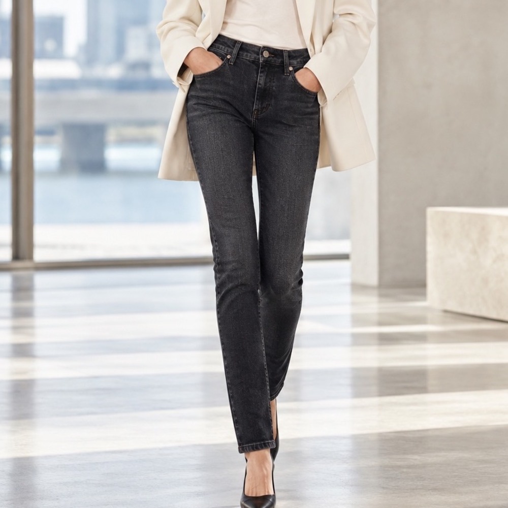 Stella McCartney Women Black Faded Skinny Jeans Low Rise Made in Italy 27 C1